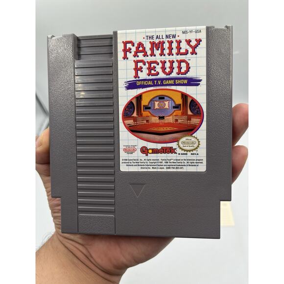 The All New Family Feud NES Game Cart, Sleeve, Box, Manual, Inserts - COMPLETE - Picture 6 of 15